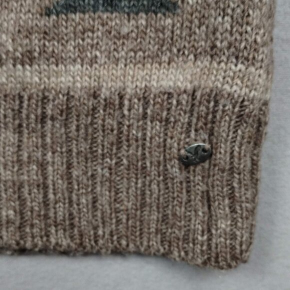 Geometric Patterned Sweater - Cream and Brown - Picture 4 of 7